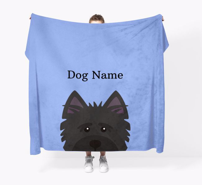 'Peeking Icon' - Personalized {breedFullName} Blanket